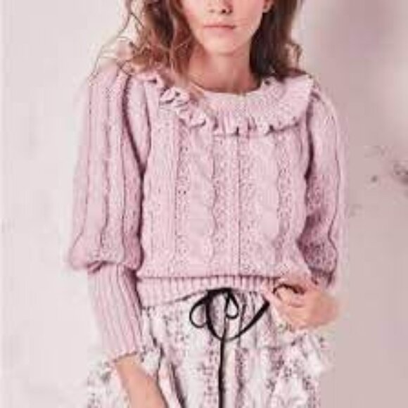 Loveshackfancy Christine Sweater in lilac size XS - Picture 1 of 6